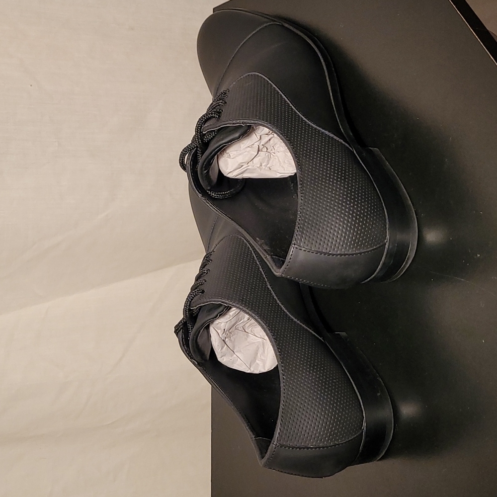 Aldo Black Leather Cap Toe Oxford Shoes 11 - Picture 4 of 9